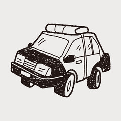 police car doodle