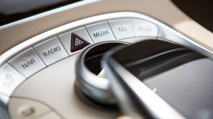 Modern car interior.