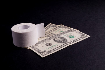 Therapeutic self adhesive tape and Money