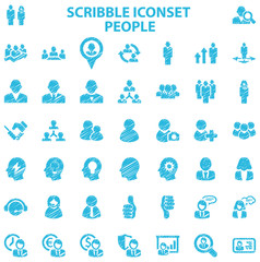 Fototapeta premium Scribble Iconset People