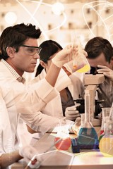 Composite image of science and medical graphic