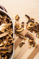 Dried forest mushrooms