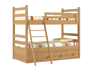 Bunk bed isolated