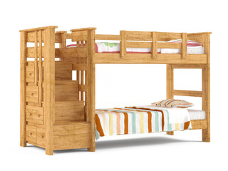 Bunk bed isolated