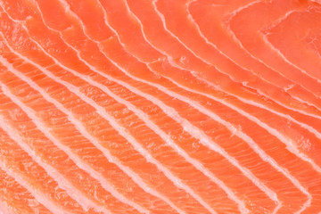 Raw salmon steak