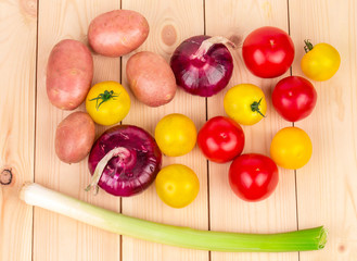 various ripe vegetables