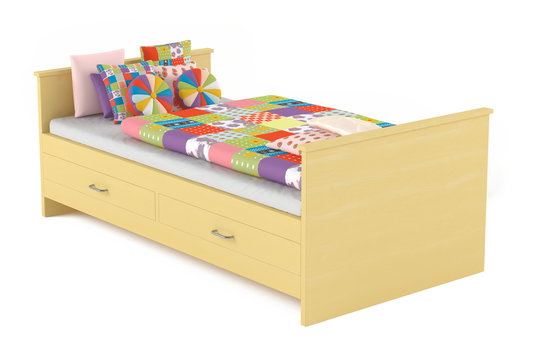 Kids Child Bed Isolated