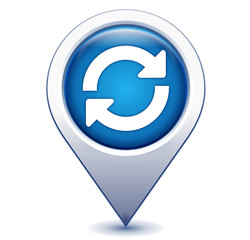 cycle sur marqueur géolocalisation bleu