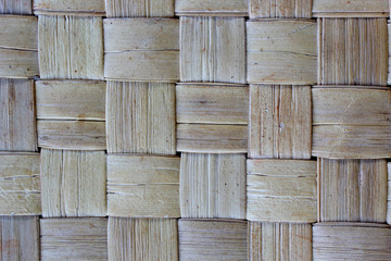 Closeup palm leaf mat a pattern