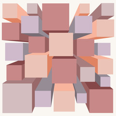 Abstract cube background. banner design. vector