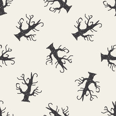 halloween tree doodle