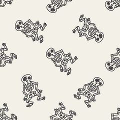 Obraz premium skull doodle