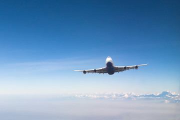 airplane in blue sky