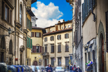 Fototapeta na wymiar glimpse of a street in Florence