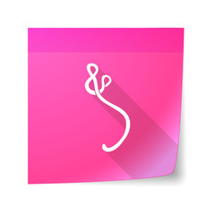 Sticky note icon with an ebola sign