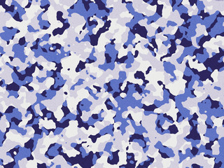 Camouflage blue and white