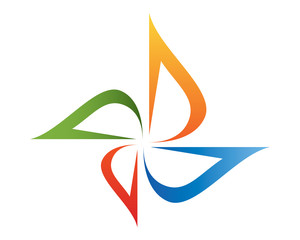 Pinwheel Logo Template