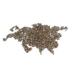 Map of Eurasia made of roasted coffee beans isolated