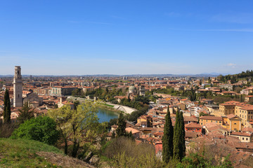 Fototapeta na wymiar Verona panorama Italy