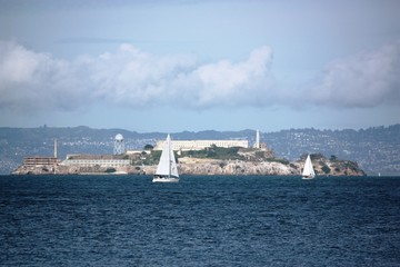 Insel Alcatraz in der Bucht von San Francisco Kalifornien