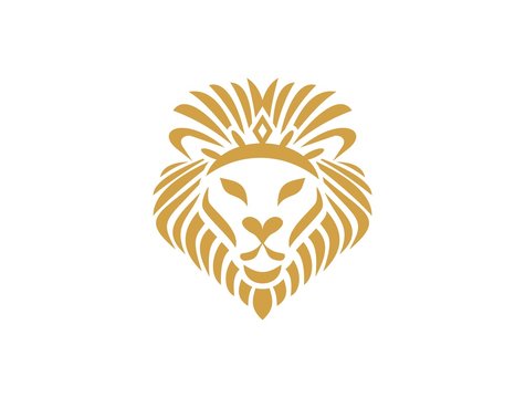lion head simple logo 2