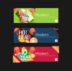 Set of banners with stickers, labels and elements for sale