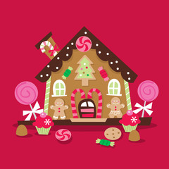 Retro Christmas Gingerbread House