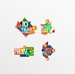 Naklejka premium Set of labels, stickers, banners, badges and elements for sale