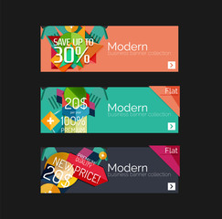 Set of banners with stickers, labels and elements for sale