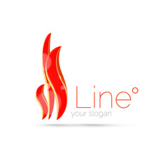 Abstract wave line logo