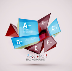 Geometric shapes with sample text. Abstract template