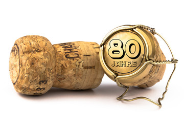 Champagnerkorken 80 Jahre Jubiläum