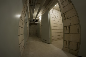 basement corridor