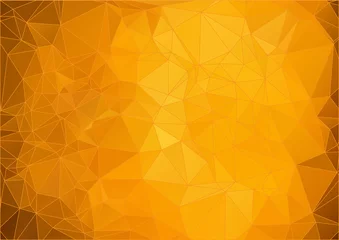 Poster Im Rahmen Abstract Yellow polygonal background © igor_shmel
