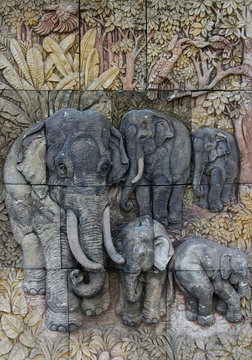 Elephants on the wall