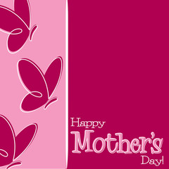 Hand Drawn Happy Mother's Day card in vector format.
