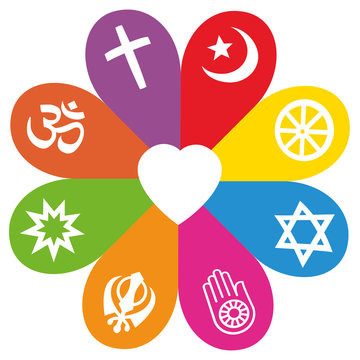 Religion Symbols Flower Love Colors