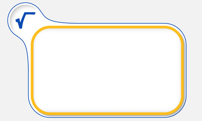Yellow frame for your text and radix icon