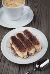Coffee and cake as a background. Concept and idea