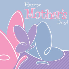 Hand Drawn Happy Mother's Day card in vector format.