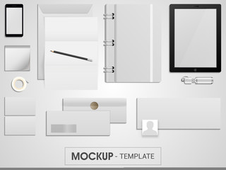 Blank corporate identity kit for business.