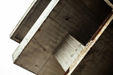 Concrete surfaces of the unfinished building