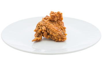 fried chicken is isolated