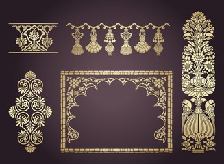 traditional paisley floral pattern, textile , Rajasthan, royal India