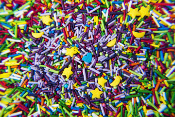 Mix of colorful Sugar powder background