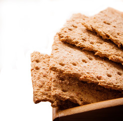 Tray with crispbreads