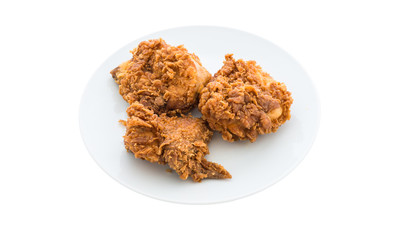 fried chicken is isolated