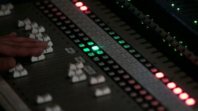 Changing Levels on a Sound Mixer