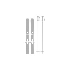 Simple icon skis with sticks.