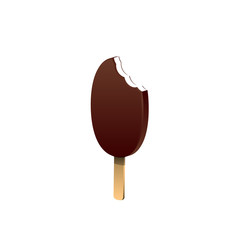 Ice cream on stick covered with chocolate